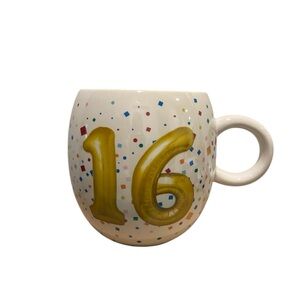 Hallmark Colorful Confetti Mug with Gold ‘16’
